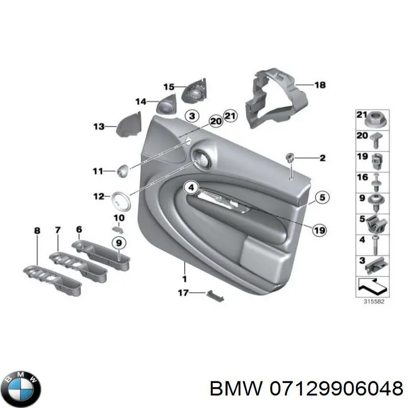 07129906048 BMW Tuerca de fijación del tubo de escape