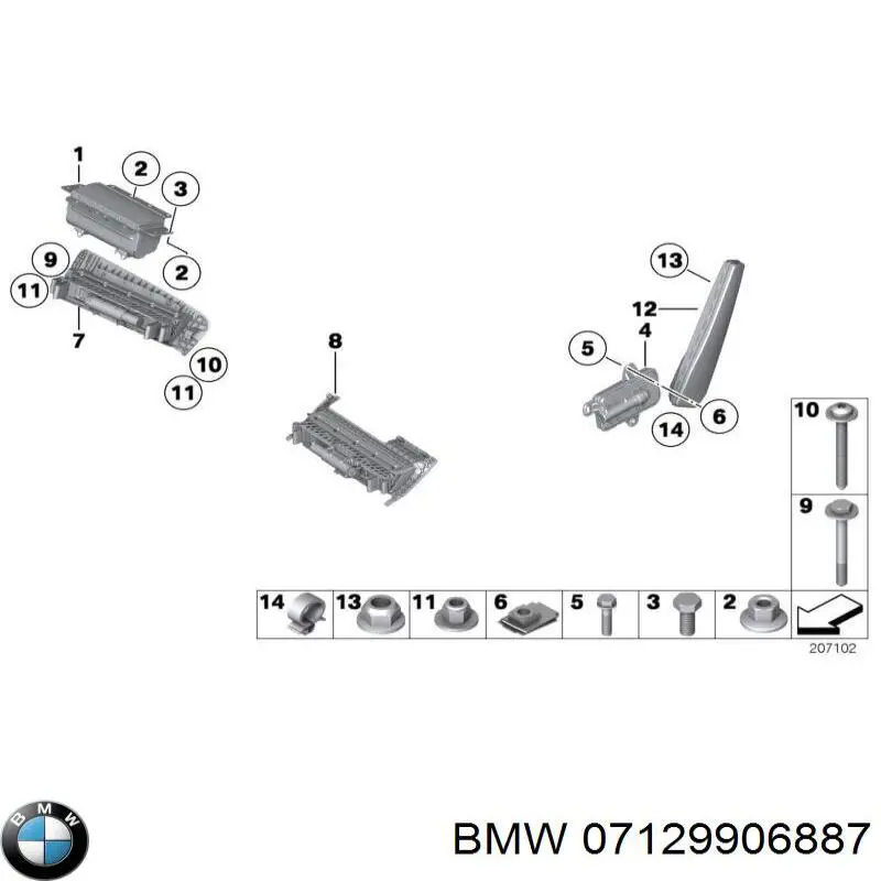 Tuerca de fijación del tubo de escape BMW 07129906887 precio, desde 1,13 EUR