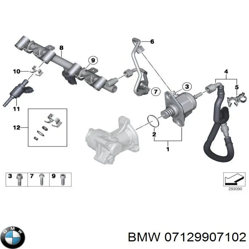 07129907102 BMW cojinete de rueda trasero