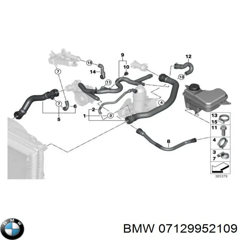Abrazadera metálica universal 07129952109 BMW