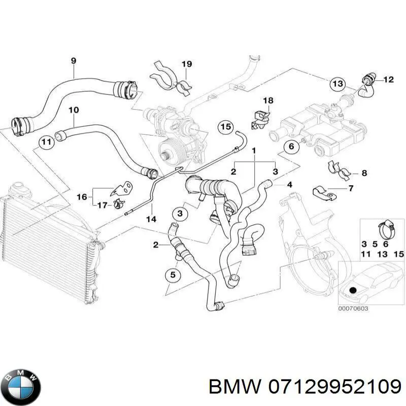 Comprar 07129952109 BMW Abrazadera metálica universal