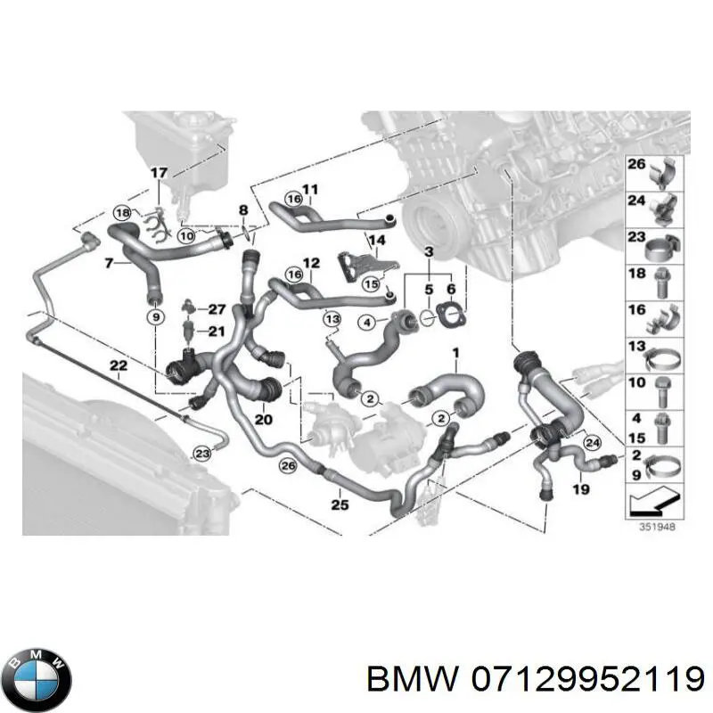 Abrazadera metálica universal BMW 07129952119 precio, desde 7,71 EUR