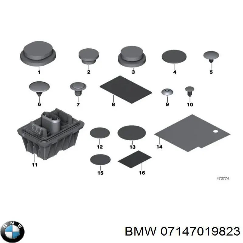 07147019823 BMW Juego de reparación cilindro de freno principal