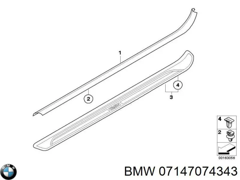 07147074343 BMW clips de fijación de pasaruedas de aleta delantera