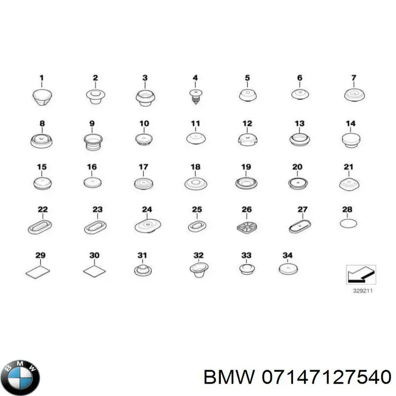 07147127540 BMW juego de reparación, cilindro de freno principal