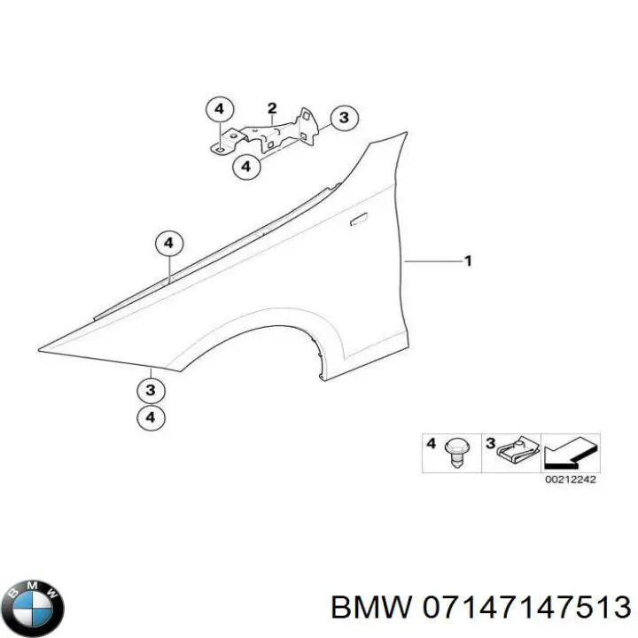 Comprar 07147147513 BMW Perno de fijación del brazo inferior delantero