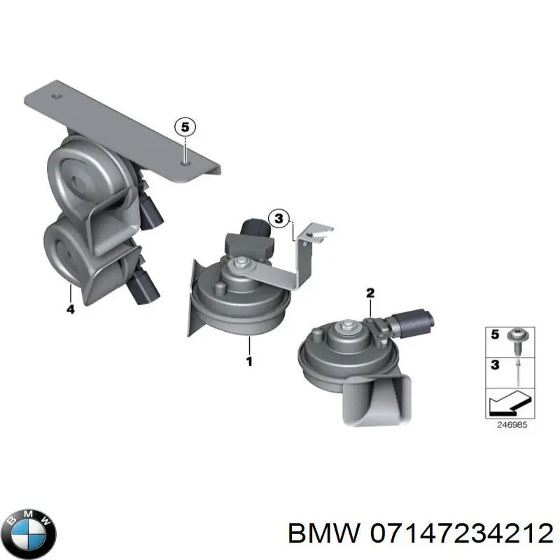 Comprar 07147234212 BMW Clip de fijación del guardabarros delantero