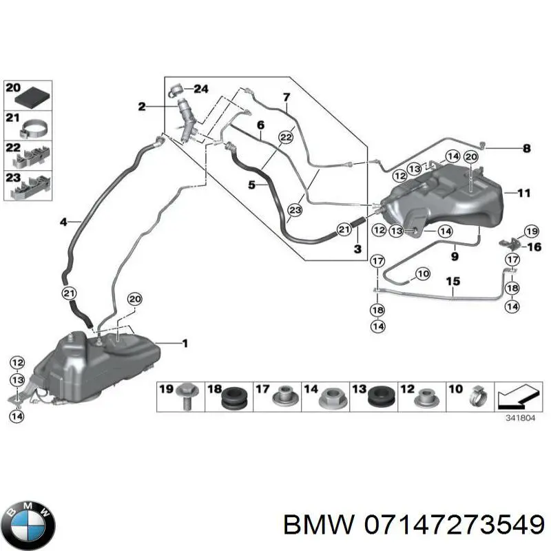 07147273549 BMW soporte de matricula delantera