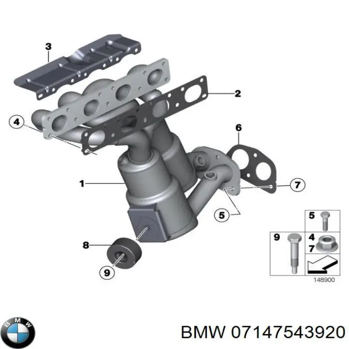 Comprar 07147543920 BMW Perno del sistema de escape (silenciador)