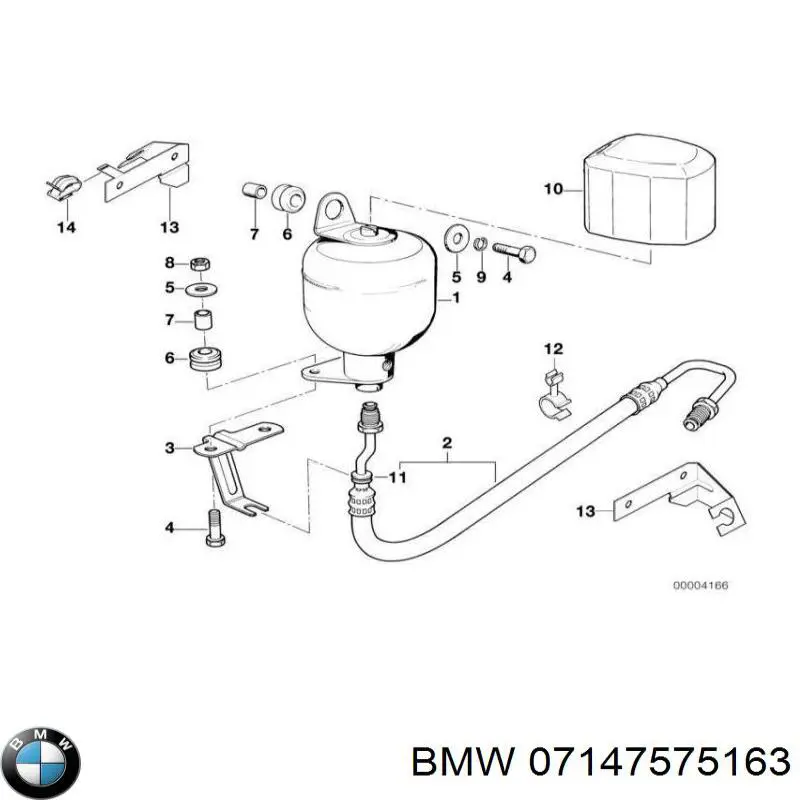 Tuerca de fijación del tubo de escape 07147575163 BMW