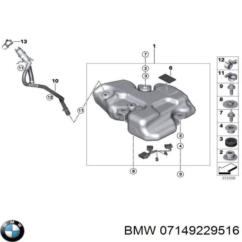 07149229516 BMW Perno de fijación del brazo inferior delantero