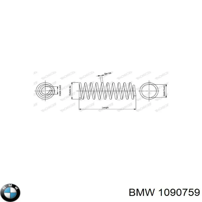 1090759 BMW muelle de suspensión eje delantero