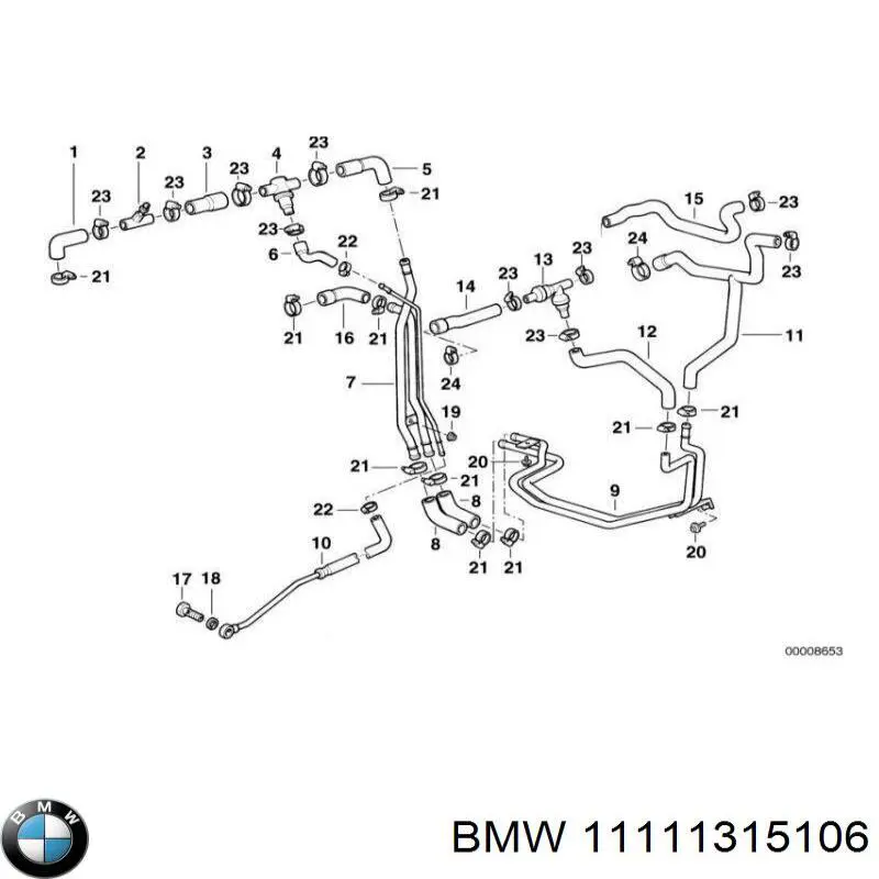 11111315106 BMW juego completo de juntas, motor, inferior