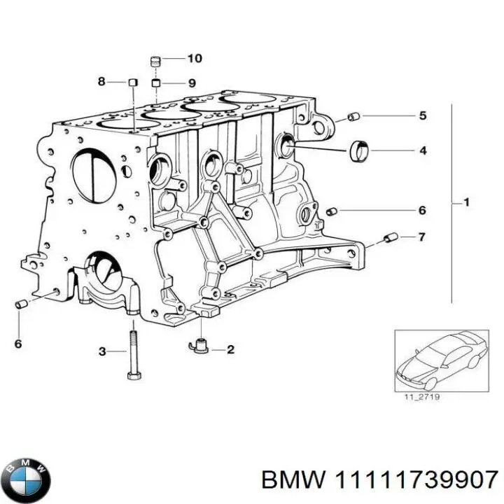 11111739907 BMW boquilla de aceite