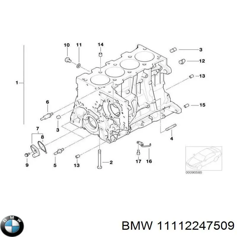 Bloque de cilindros del motor para BMW 3 (E46)