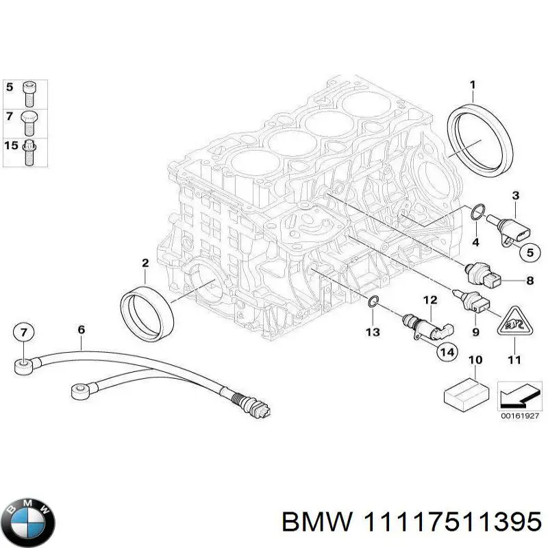 11117511395 BMW anillo retén, cigüeñal frontal