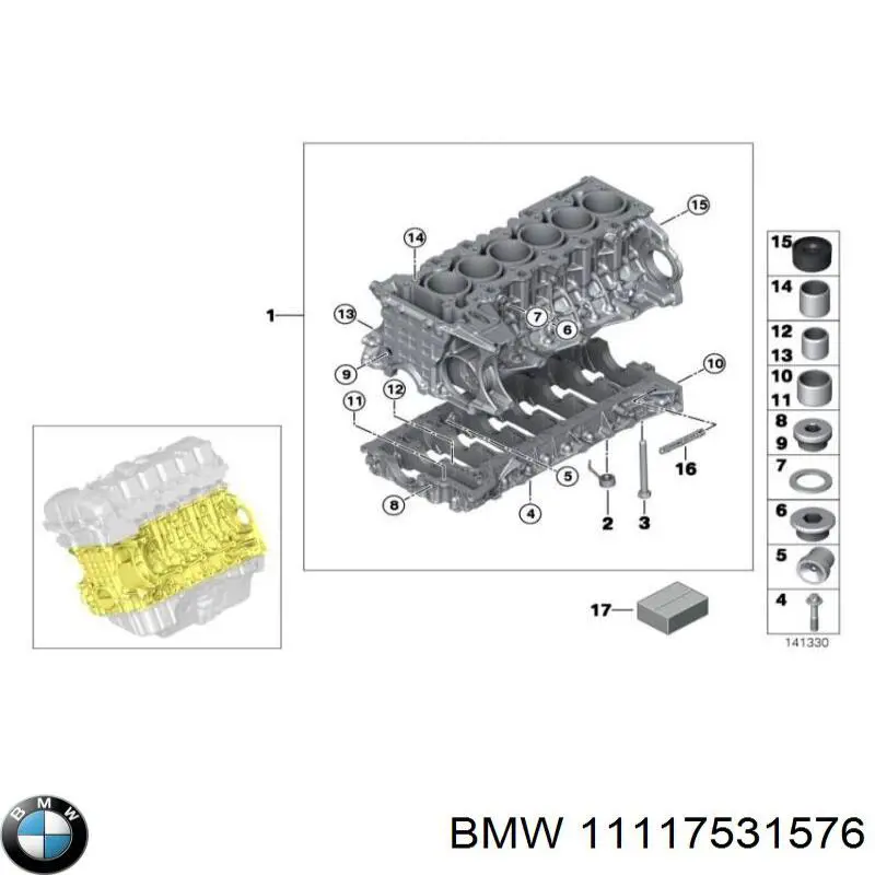 11117531576 BMW filtro de aceite