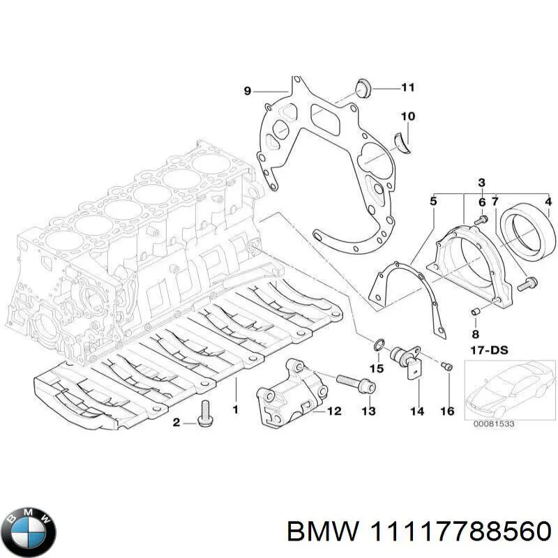 11112247206 BMW separador de aceite, cárter de motor