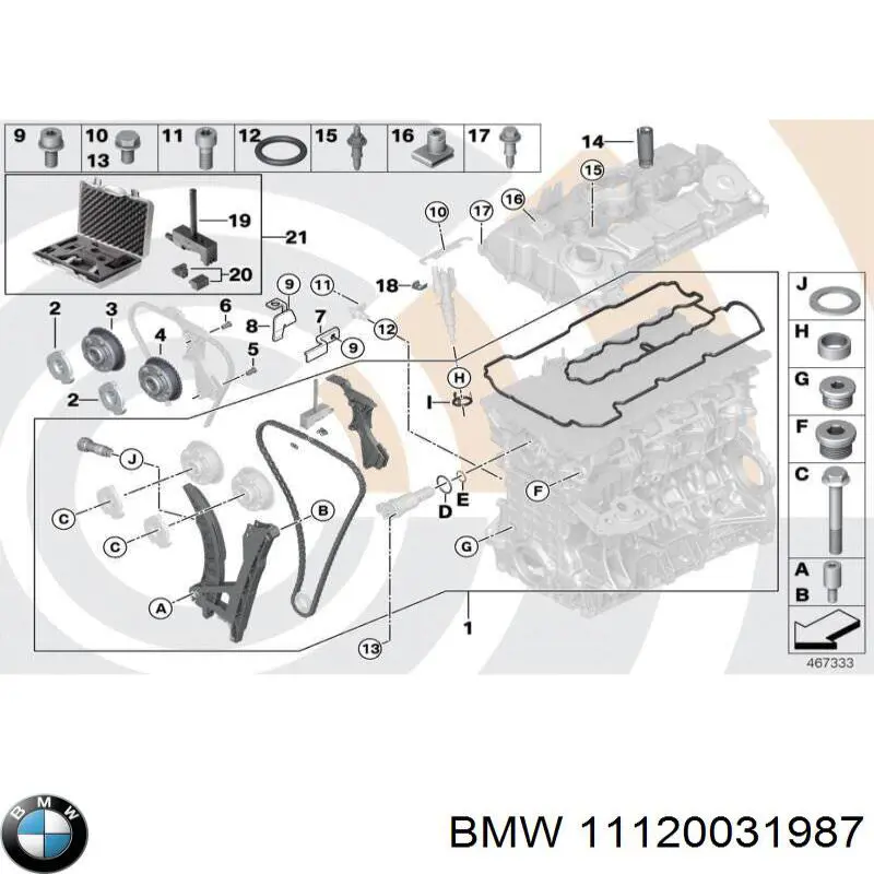Junta tapa de balancines 11120031987 BMW