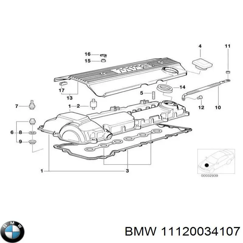 Comprar 11120034107 BMW Juego de juntas de tapa de balancines