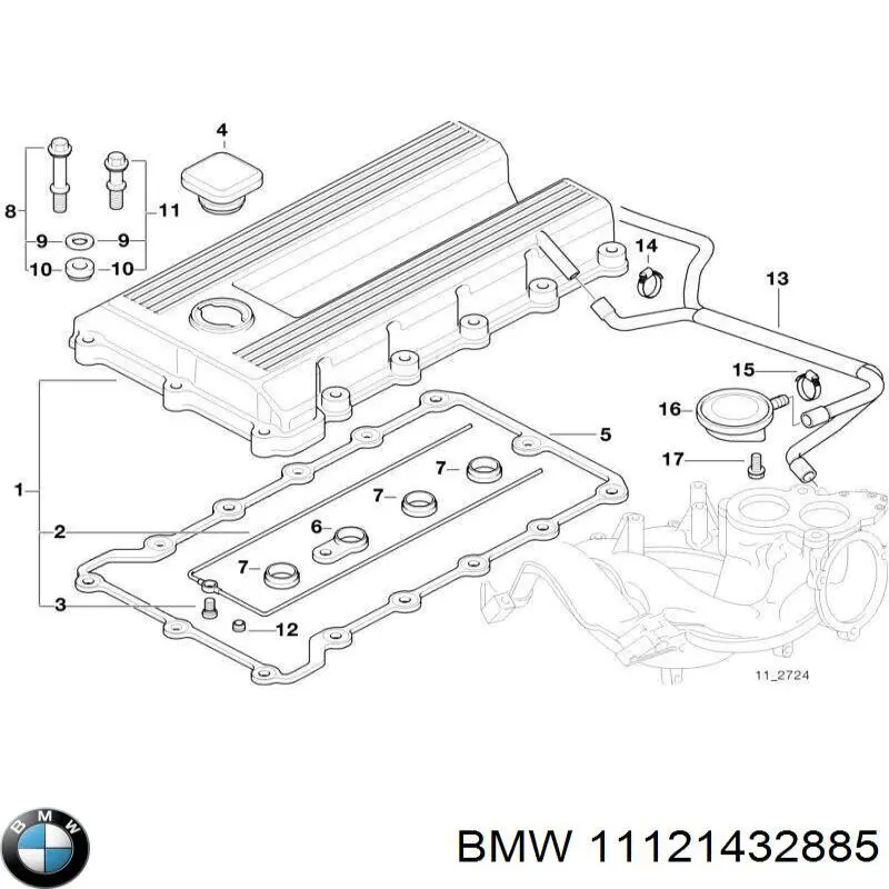Comprar 11121432885 BMW Junta de tapa de balancines