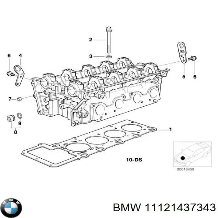 11121437343 BMW junta de la tapa de válvulas del motor