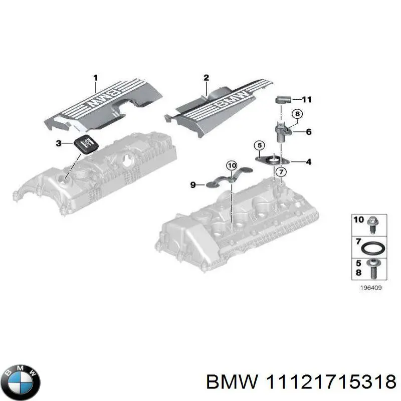 11121715318 BMW tapa de aceite de motor