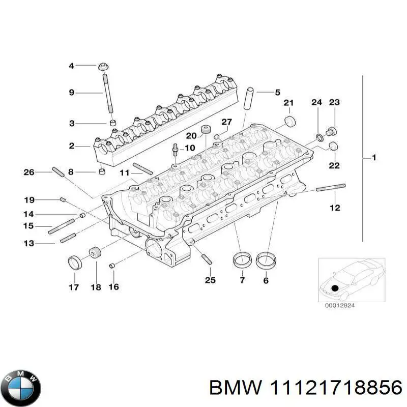 Comprar 11121718856 BMW Perno de tapa de válvula de culata