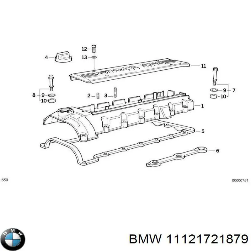 Comprar 11121721879 BMW Junta de tapa de balancines