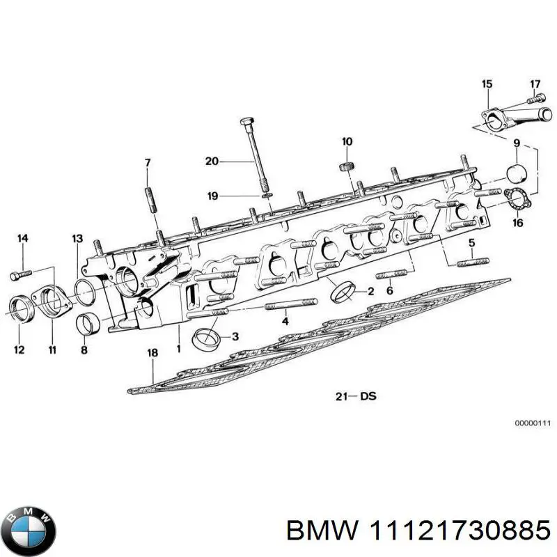 11121730885 BMW juego de juntas de motor, completo, superior