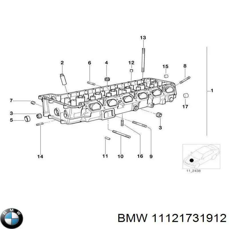 11121731912 BMW culata izquierda