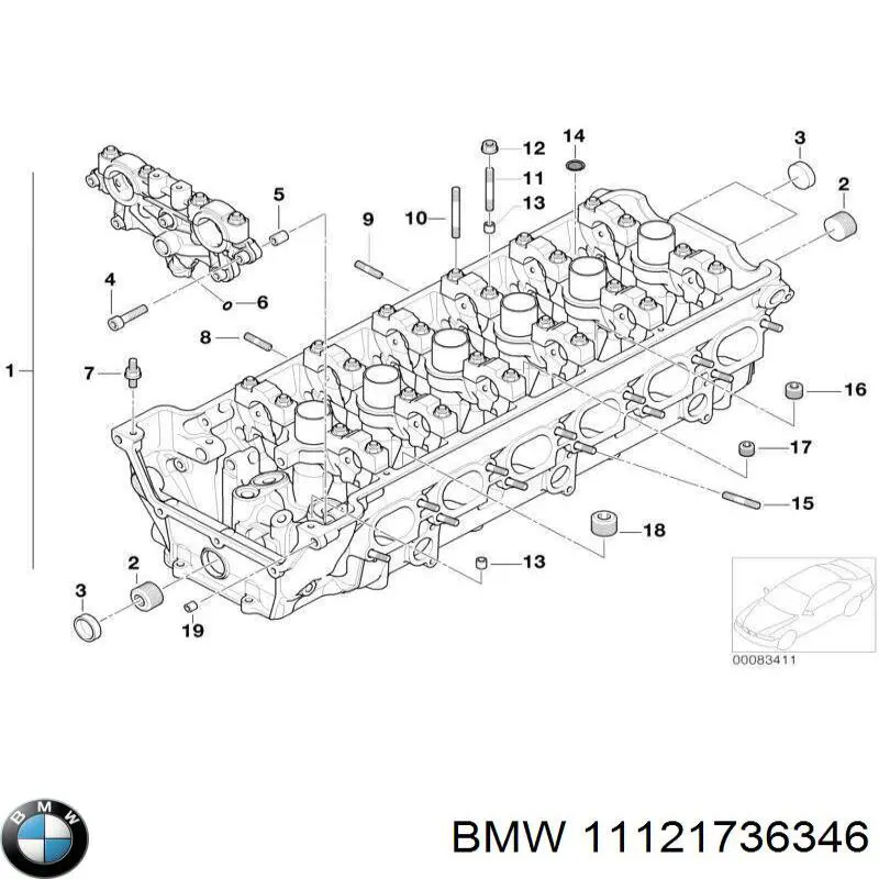 11121736346 BMW junta de culata