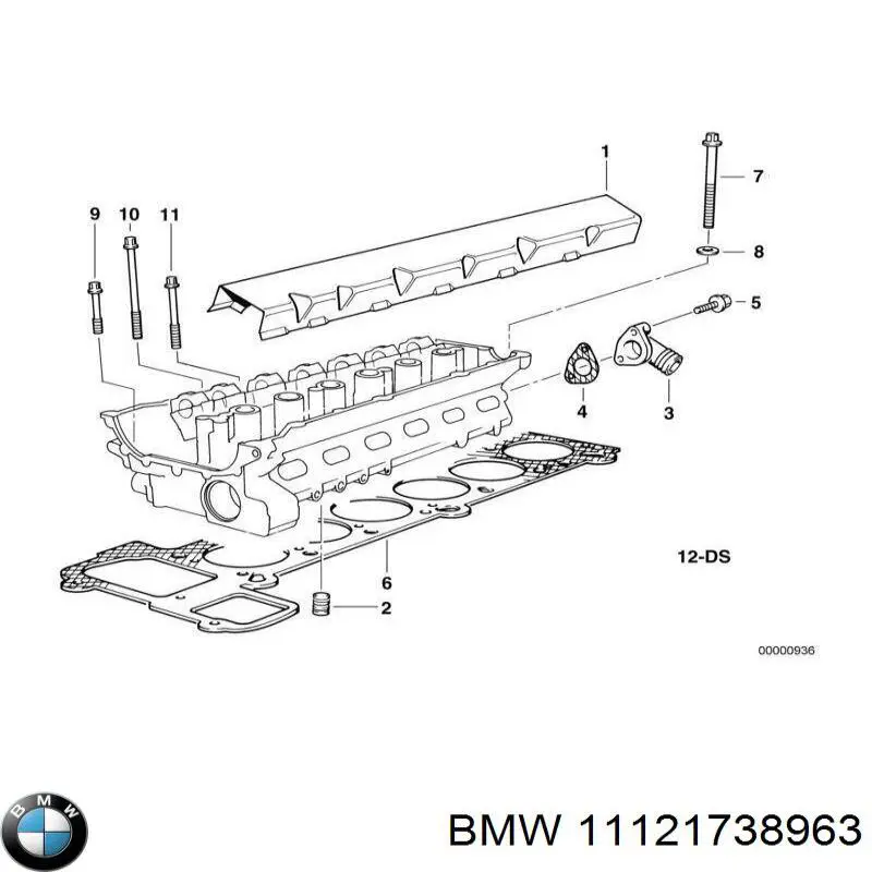 11121738963 BMW junta de brida de sistema derefrigeración