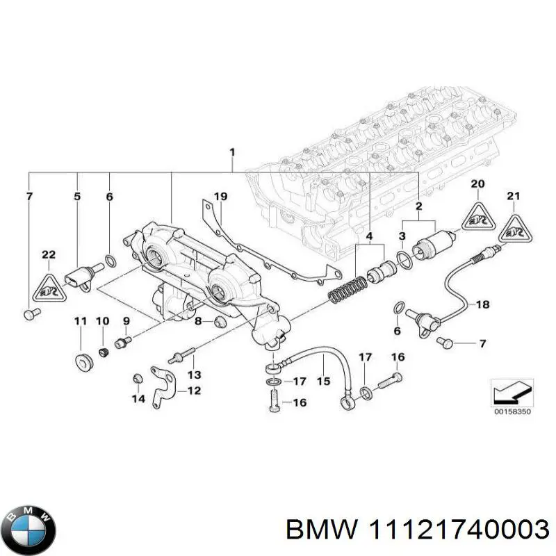 11121740003 BMW tornillo obturador caja de cambios