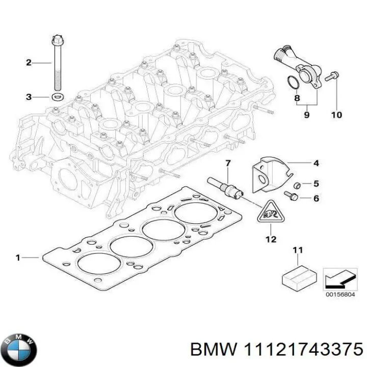 11121743375 BMW juego de juntas de motor, completo, superior