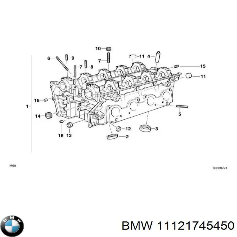 11121745450 BMW culata