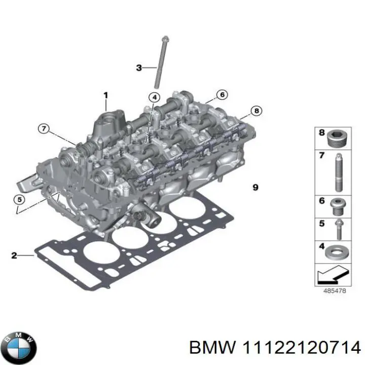 11122120714 BMW Cabeza del motor