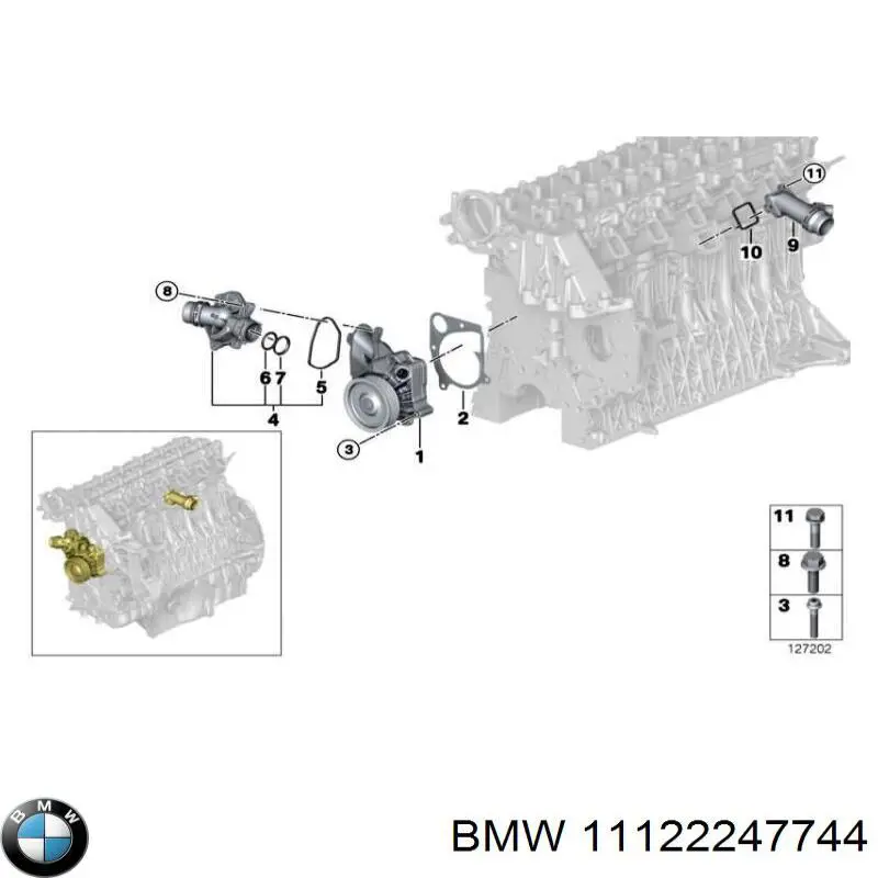 Brida de agua  BMW 11122247744