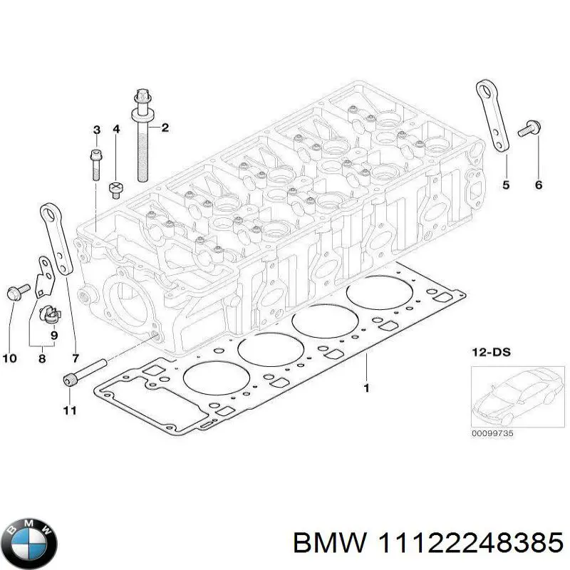 11122248385 BMW junta de culata derecha