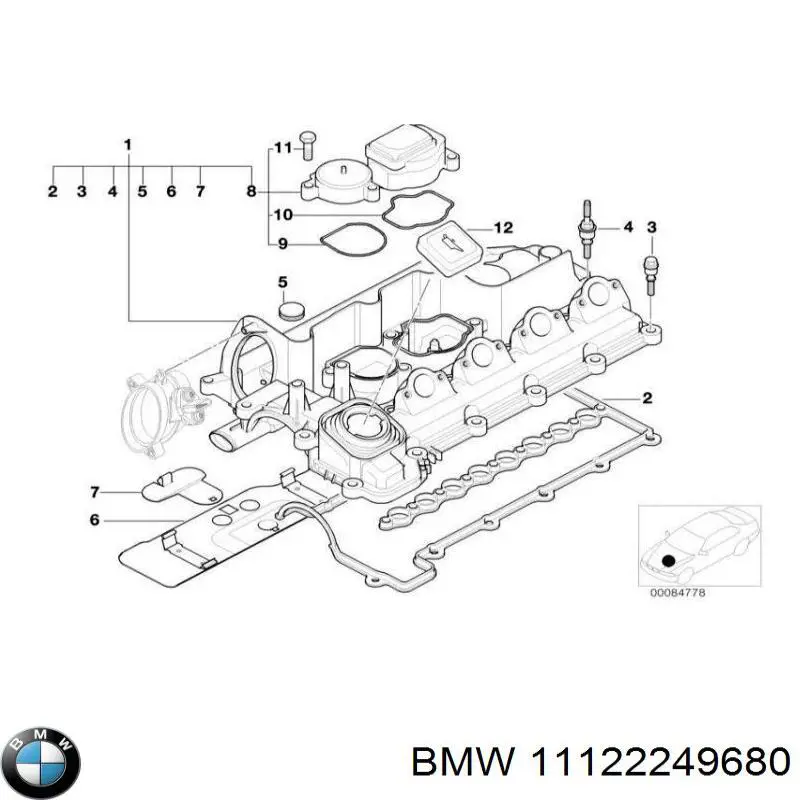 Comprar 11122249680 BMW Tapa de balancines