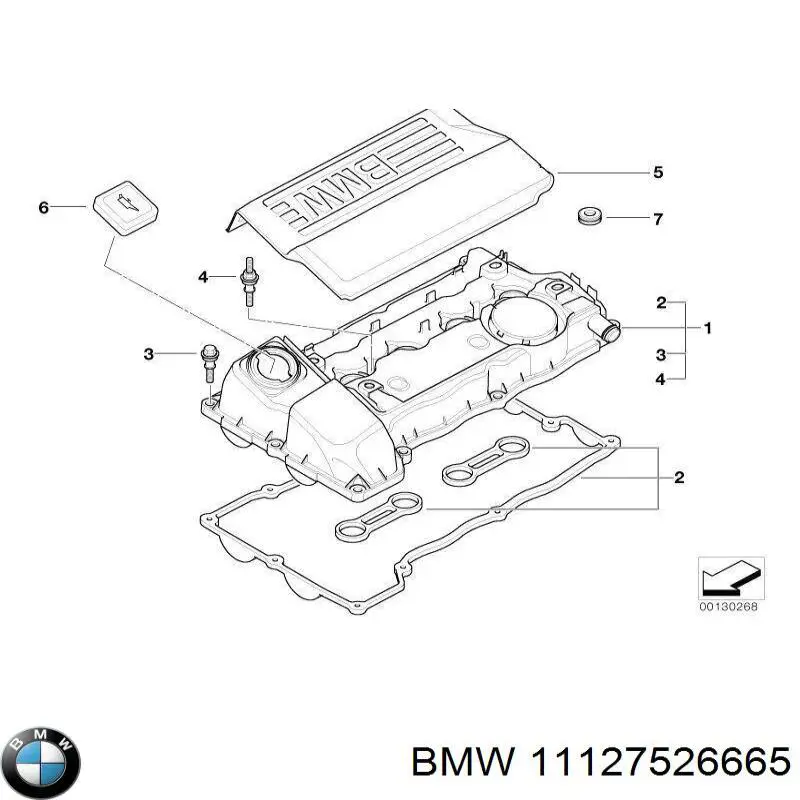 11127526665 BMW tapa de culata