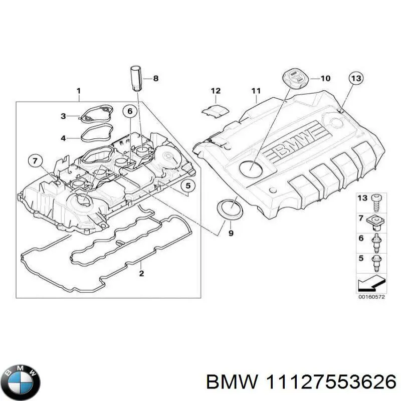 Tapa de balancines 11127553626 BMW