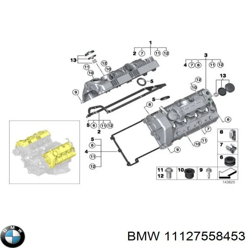 11127558453 BMW tornillo de culata