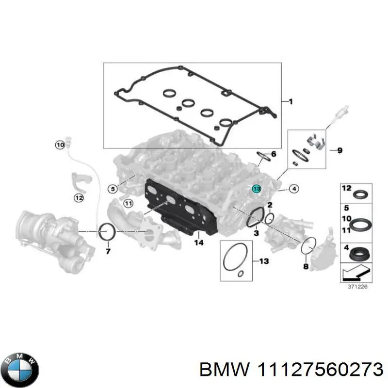 11127560273 BMW junta de sincronizacion de la valvula