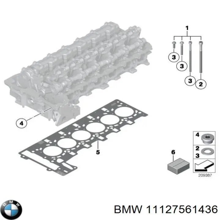 11127561436 BMW cuerpo intermedio inyector superior