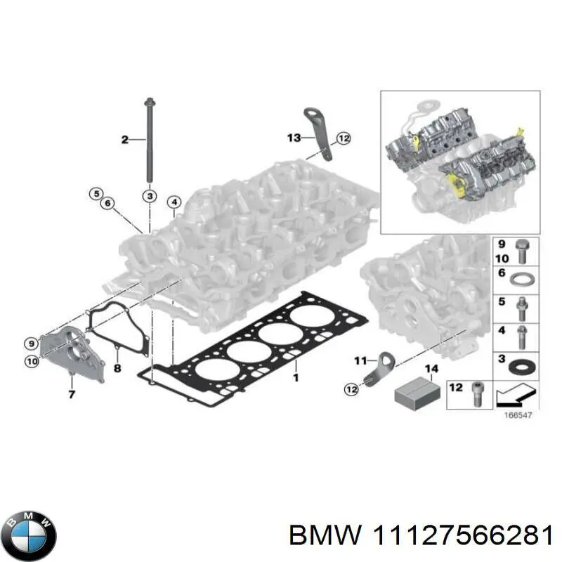 Junta de tapa frontal del motor BMW 11127566281 precio, desde 6,81 EUR