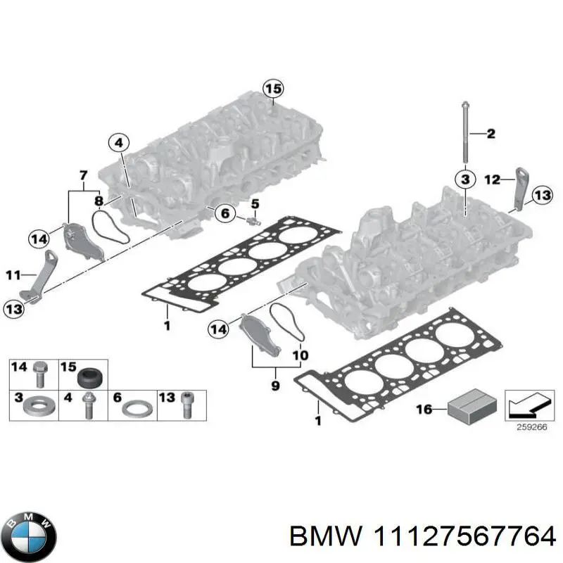 Juntas de culata BMW 11127567764 precio, desde 103,08 EUR