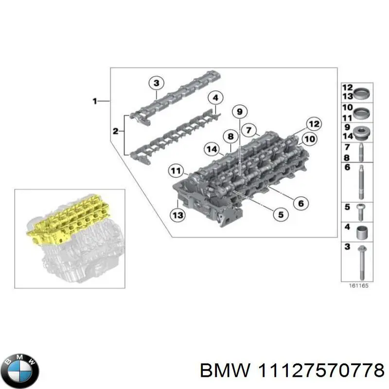 11127570778 BMW tornillo de culata