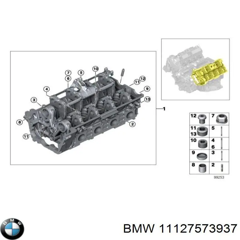 11127573937 BMW culata izquierda