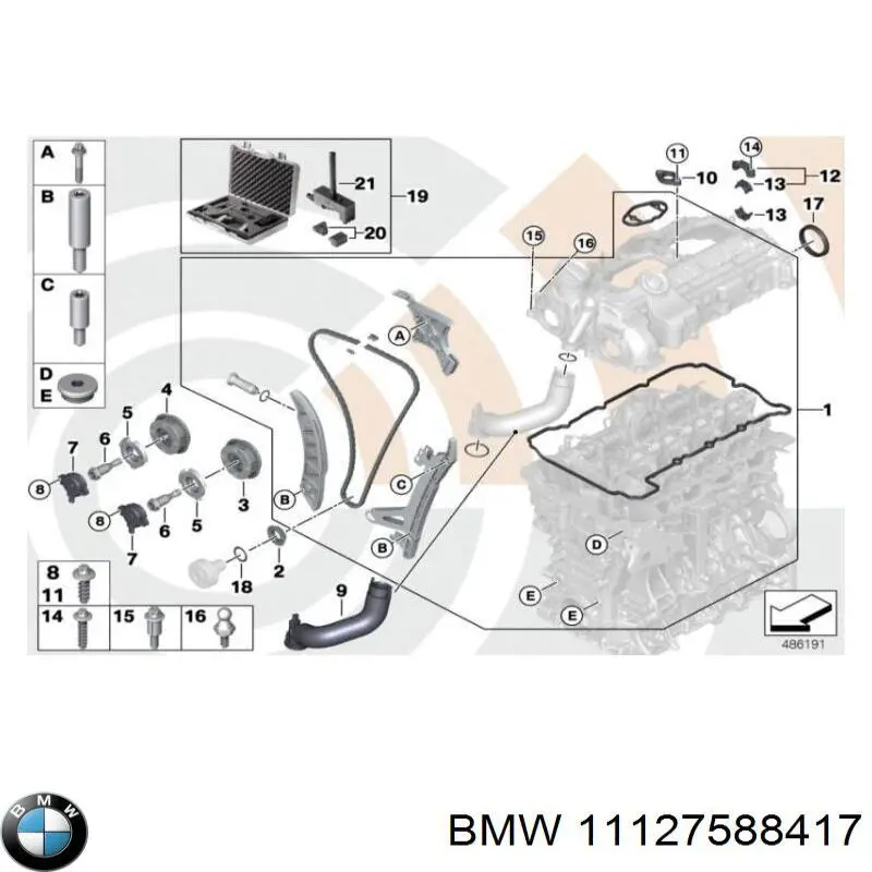 Manguera de ventilación del cárter BMW 11127588417